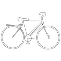 bicicleta soltero línea continuo contorno vector Arte dibujo y sencillo uno línea minimalista diseño