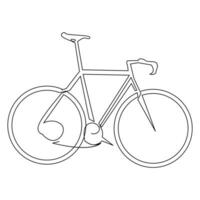 bicicleta soltero línea continuo contorno vector Arte dibujo y sencillo uno línea minimalista diseño