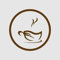 Coffee cup logo vector icon illustration design