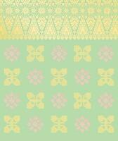 Green Songket Traditional Seamless Pattern vector