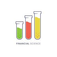 Financial Science, Financial Labs Test Tube object laboratory simple science logo, Consider incorporating a stylized, clean and minimalist design vector