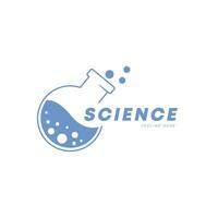 Ciencias erlenmeyer objeto laboratorio sencillo Ciencias logo, considerar incorporando un estilizado, limpiar y minimalista diseño vector
