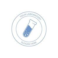 Test Tube object laboratory simple science logo, Consider incorporating a stylized, clean and minimalist design vector