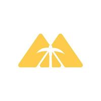 Letter m plus Mining Pickaxe object mining simple logo, professional clean and minimalist design, isolated by white color vector