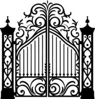 Gate or fence icon design isolated on white background. Vector illustration. AI generated illustration.