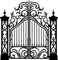 Gate or fence icon design isolated on white background. Vector illustration. AI generated illustration.