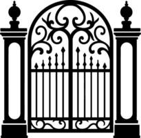 Gate or fence icon design isolated on white background. Vector illustration. AI generated illustration.