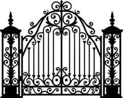 Gate or fence icon design isolated on white background. Vector illustration. AI generated illustration.