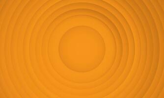 Abstract circle layers texture on orange background with shadow. vector