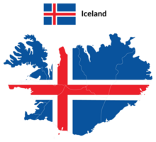 Islande carte. carte de Islande avec Islande drapeau png