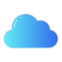 nube vector icono, bueno para móvil aplicación, ui diseño, clima icono