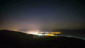 milky way and star againts night sky video