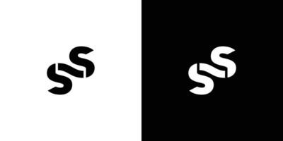 Modern and unique letter SS initials logo design vector
