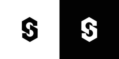 Modern and unique letter S initials logo design vector