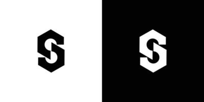 diseño moderno y único del logotipo de las iniciales de la letra s vector