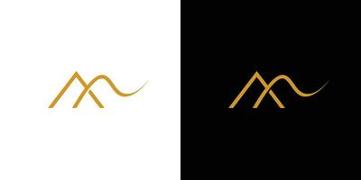modern and unique letter M initials logo design 2 vector