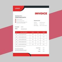 Geometric architecture project invoice vector