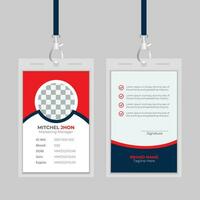 Modern and clean company employee id card template vector