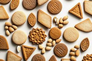 AI generated Various Themed Cookies on a Table photo