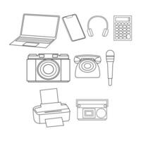 Set Of Simple Device Icon vector