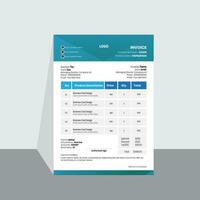 minimal invoice template vector design.