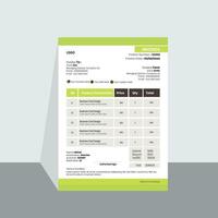 minimal invoice template vector design.