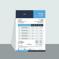 minimal invoice template vector design.