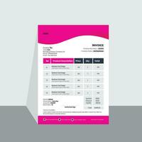 minimal invoice template vector design.