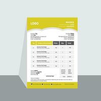 minimal invoice template vector design.