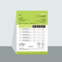 minimal invoice template vector design.