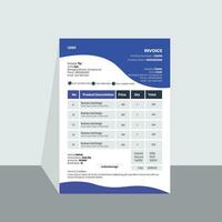 minimal invoice template vector design.