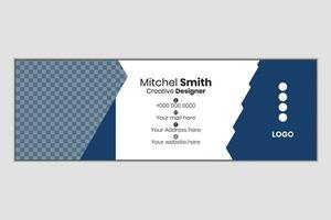 Free vector design Corporate email signature template.