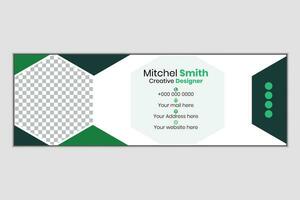 corporate business email signature templates vector