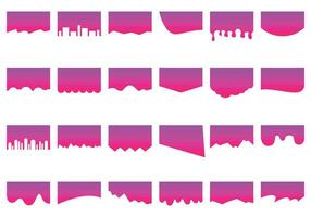 Separator header icons set cartoon vector. Shape website border vector