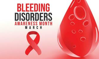 National Bleeding Disorders awareness month. background, banner, card, poster, template. Vector illustration.