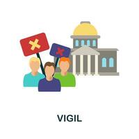 Vigil flat icon. Color simple element from activism collection. Creative Vigil icon for web design, templates, infographics and more vector