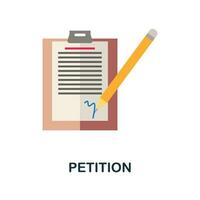 Petition flat icon. Color simple element from activism collection. Creative Petition icon for web design, templates, infographics and more vector