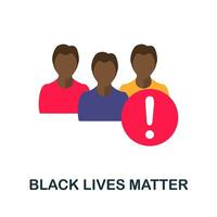 Black Lives Matter flat icon. Color simple element from activism collection. Creative Black Lives Matter icon for web design, templates, infographics and more vector