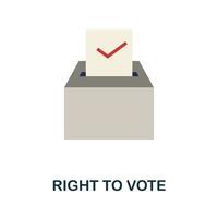 Right To Vote flat icon. Color simple element from activism collection. Creative Right To Vote icon for web design, templates, infographics and more vector