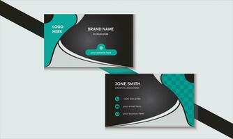 trendy modern vector business card design for business and personal use