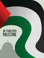 Poster Design Template about Support for Palestine Freedom vector