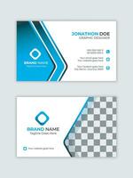 Corporate and Modern Creative and Clean Business Card Design Template vector