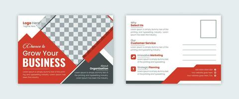 Modern business postcard design template, Event Card Free Vector