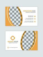 Corporate and Modern Creative and Clean Business Card Design Template vector