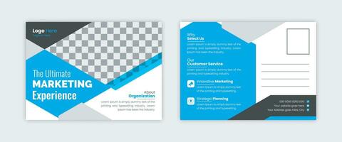 Modern business postcard design template, Event Card Free Vector