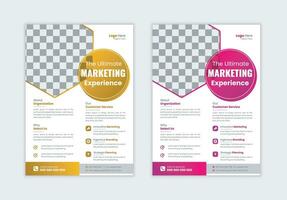 Corporate business flyer template design, business marketing flyer. grow your business digital marketing new flyer. vector