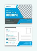 Modern business postcard design template, Event Card Free Vector