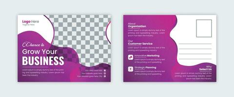 Modern business postcard design template, Event Card Free Vector