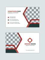 Corporate and Modern Creative and Clean Business Card Design Template vector