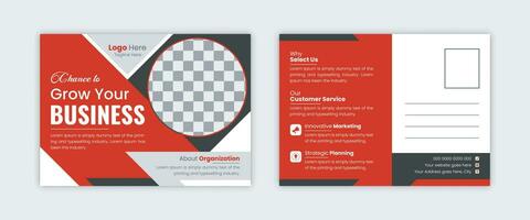 Modern business postcard design template, Event Card Free Vector